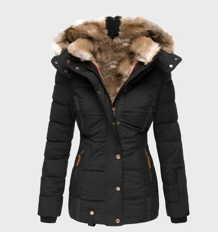 Slim Fit Ladies Winter Jacket with Hood - Aurora product view