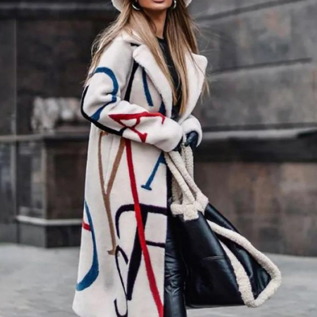 Long Warm Ladies Winter Coat - Sofia product view