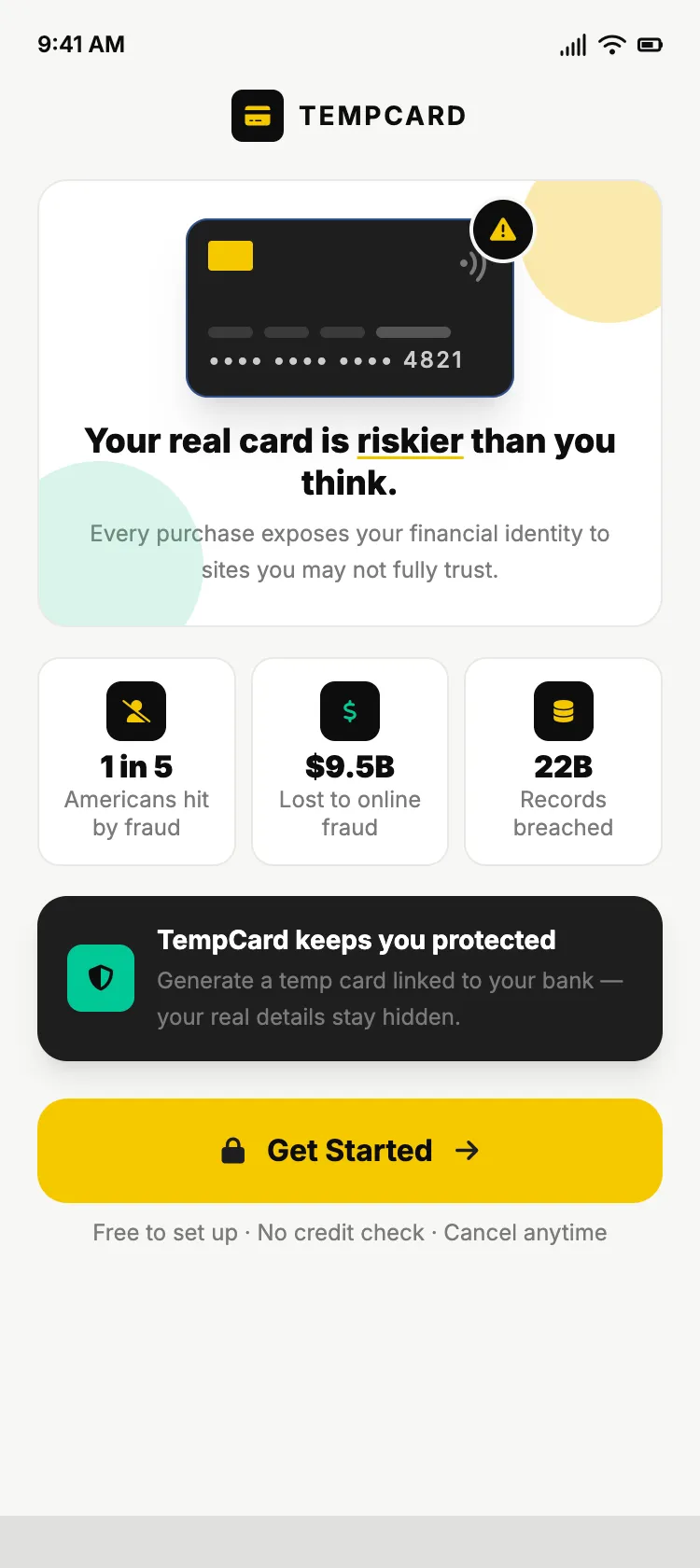 Temp Card App template preview
