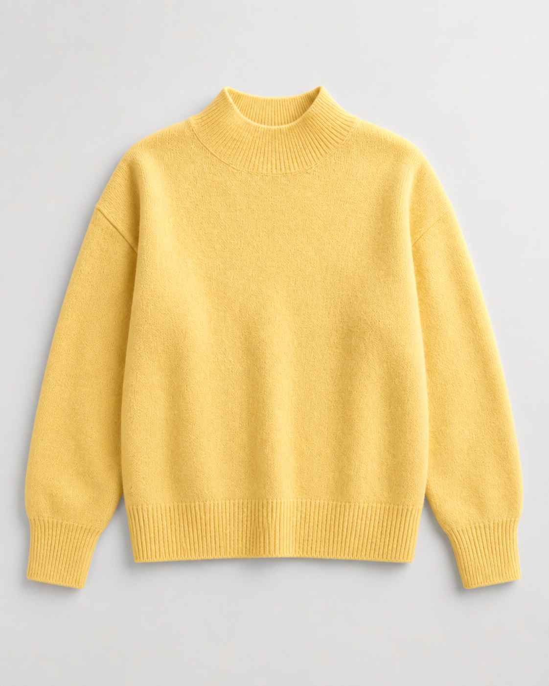 Weicher Strickpullover mit Stehkragen - Detail
