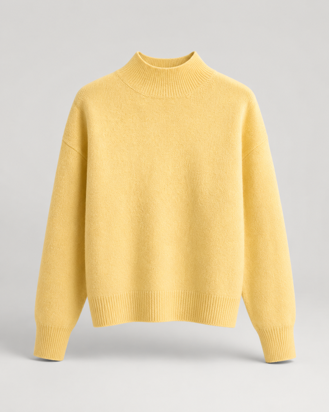 Weicher Strickpullover mit Stehkragen - Rückseite