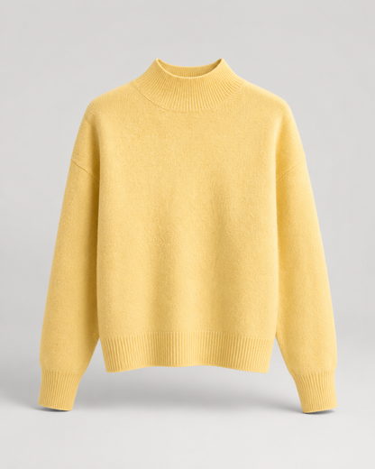 Weicher Strickpullover mit Stehkragen - Rückseite