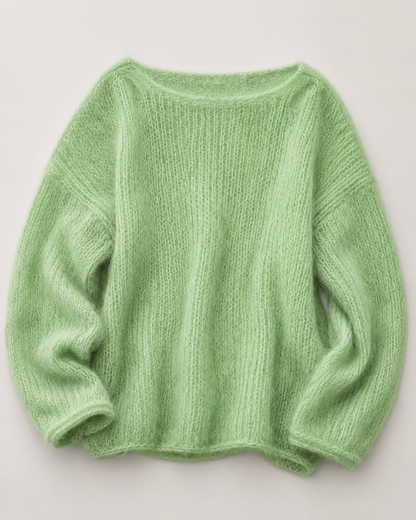 Oversize-Mohair-Strickpullover - Detail