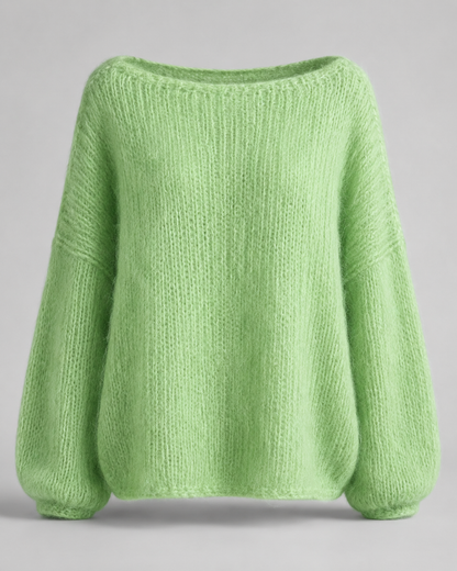 Oversize-Mohair-Strickpullover - Rückseite