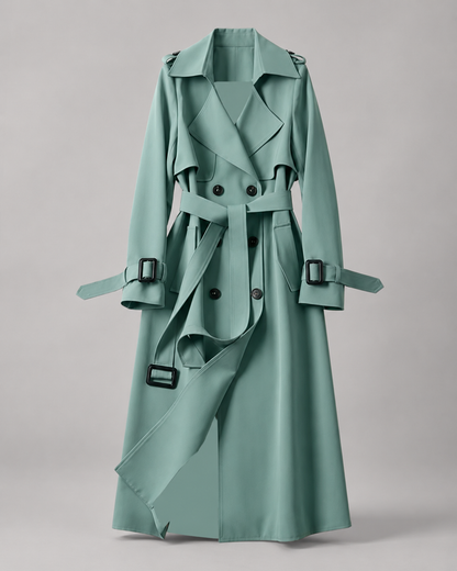 Klassischer Trenchcoat mit Gürtel - Rückseite