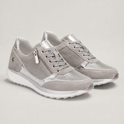 Sneaker mit Metallic-Reißverschlussdetail - Sohle