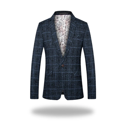 Men's tailored modern blazer with classic notch lapels