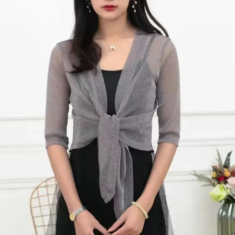 Lightweight Sparkly Shrug Cardigan - Kristi product view