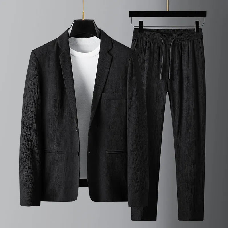 Textured Blazer And Pants Two-Piece Set - Harvey product view