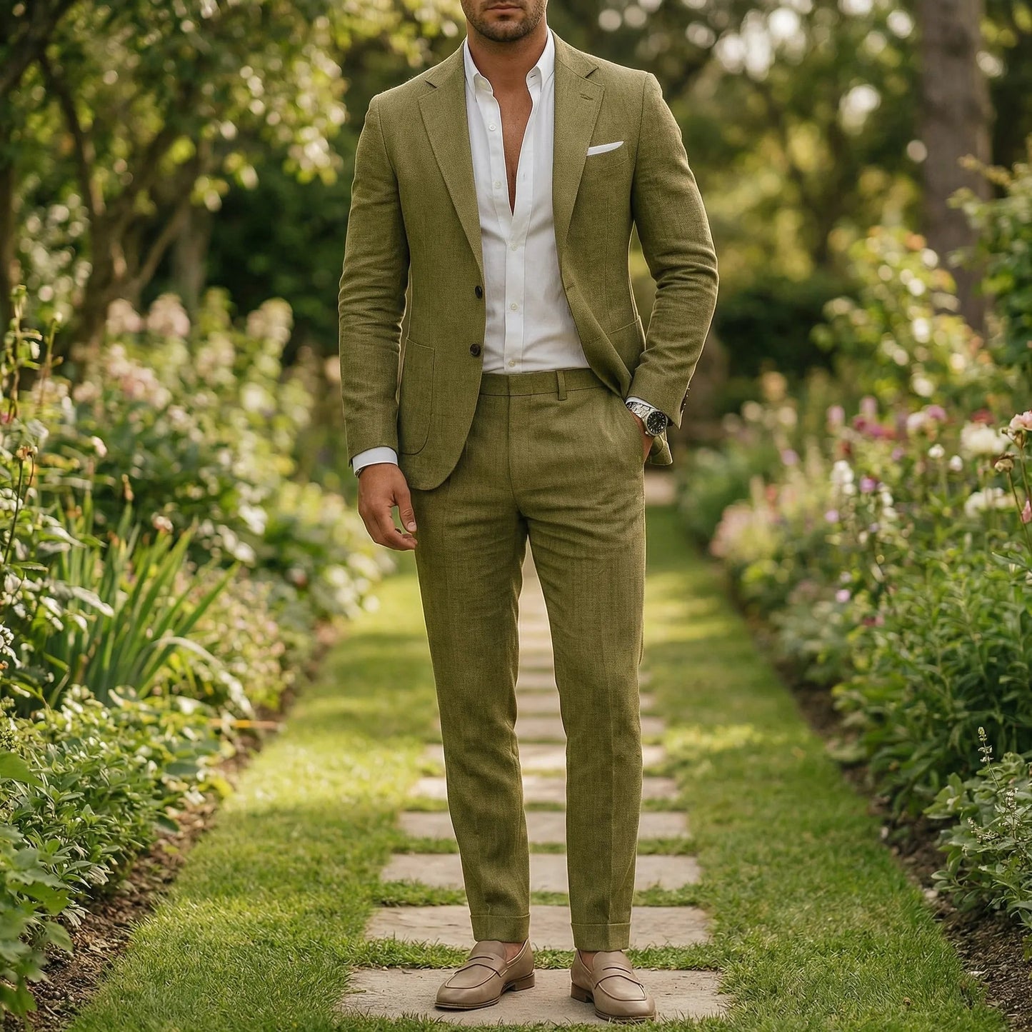 Men's two-piece suit product view